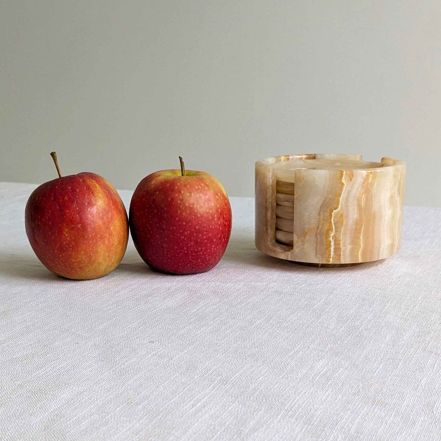 Peach Onyx Coaster Set