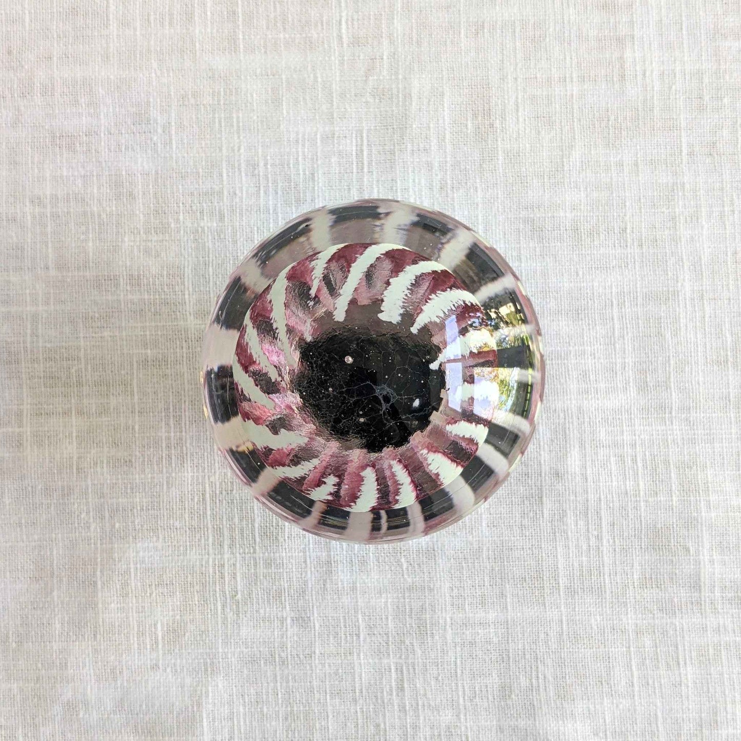 Striped Art Glass Mushroom