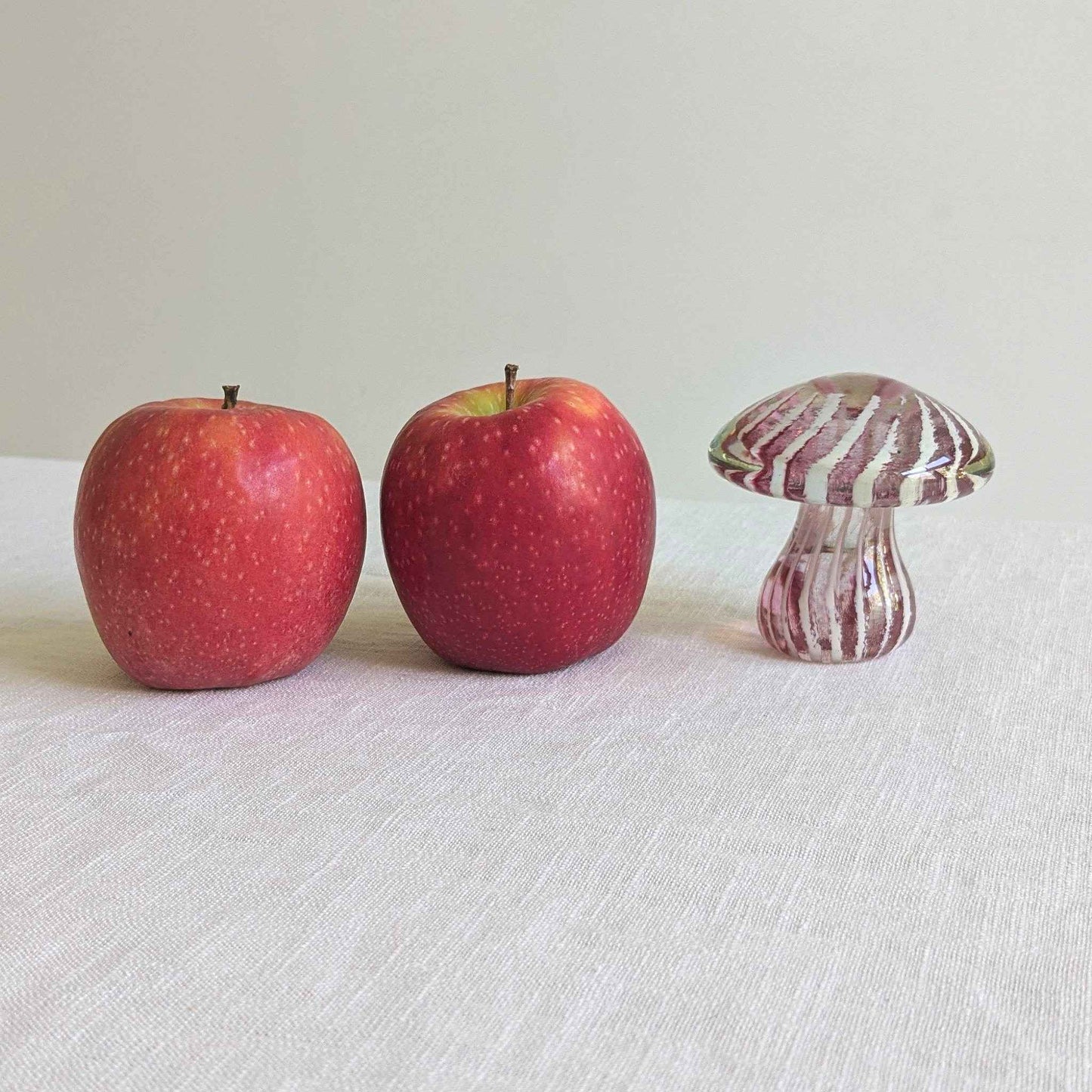 Striped Art Glass Mushroom
