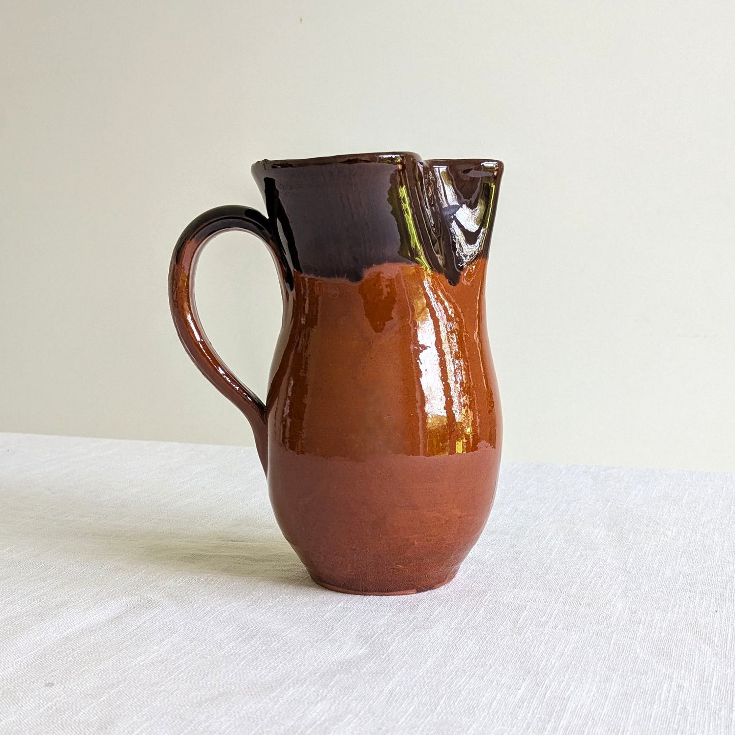 Terracotta Drizzle Glaze Jug