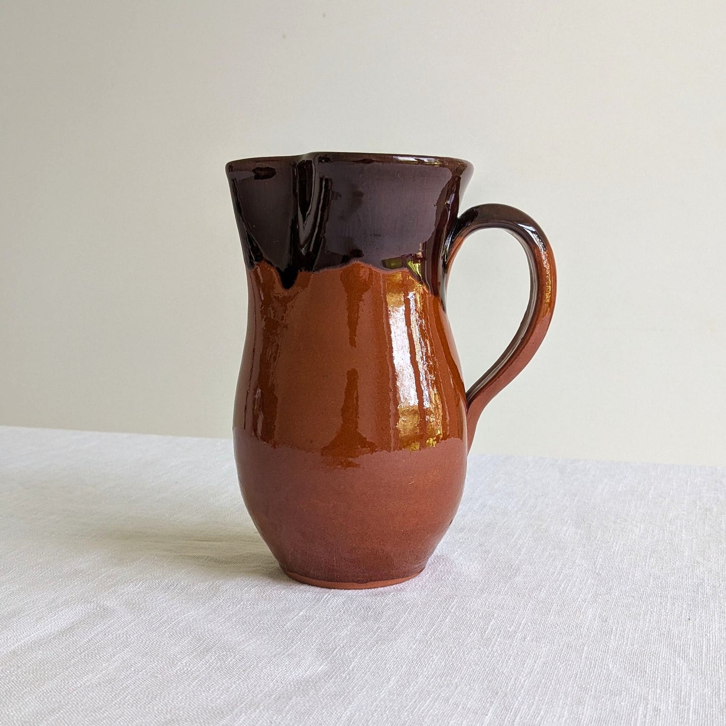 Terracotta Drizzle Glaze Jug