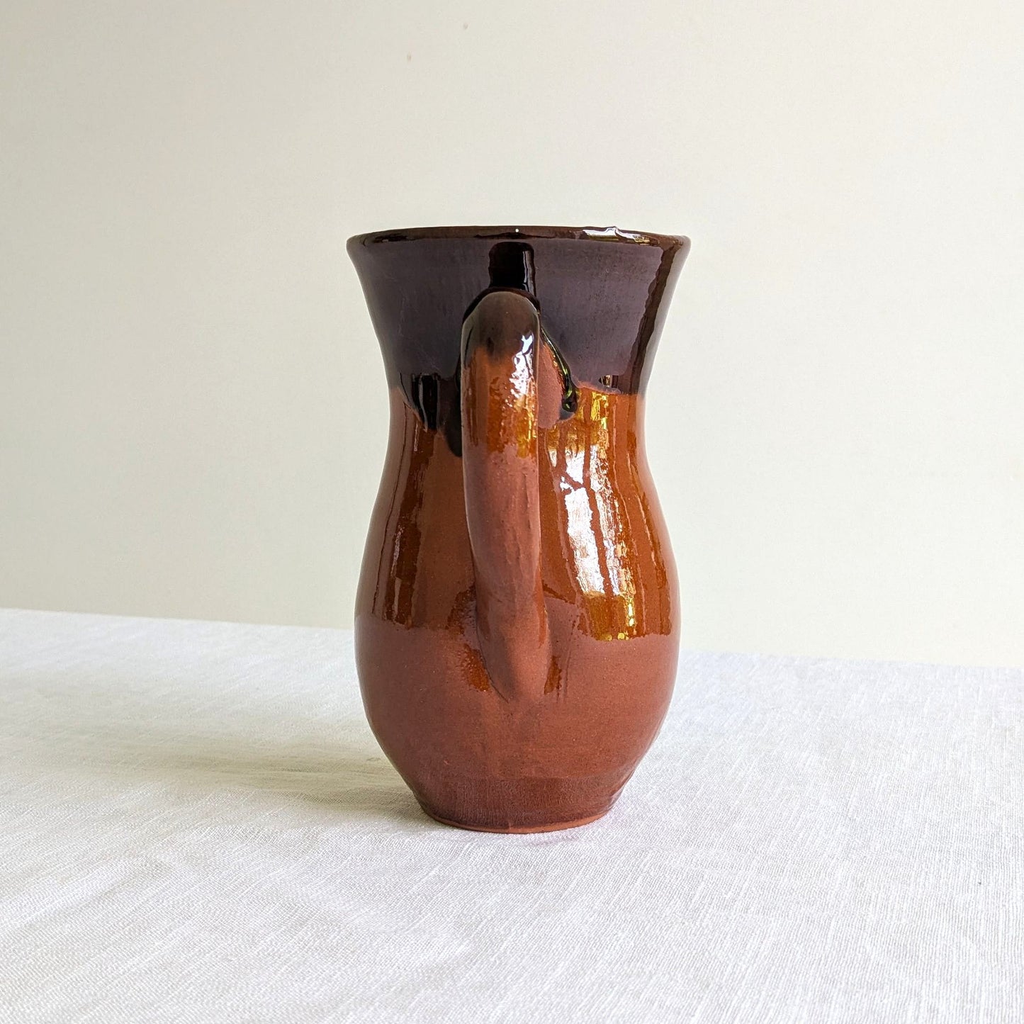 Terracotta Drizzle Glaze Jug