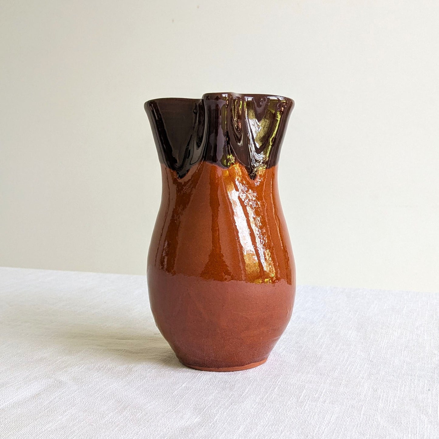 Terracotta Drizzle Glaze Jug