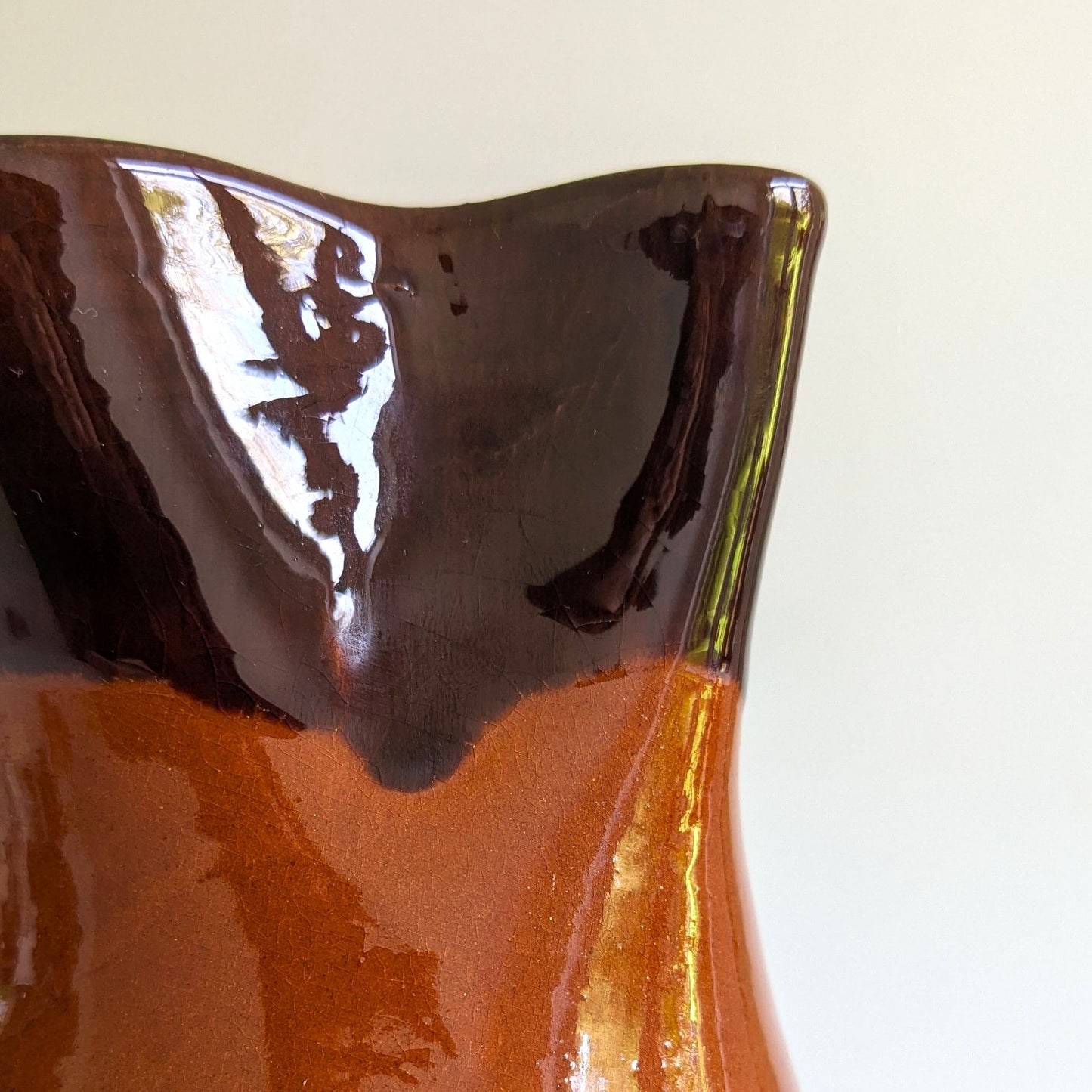 Terracotta Drizzle Glaze Jug