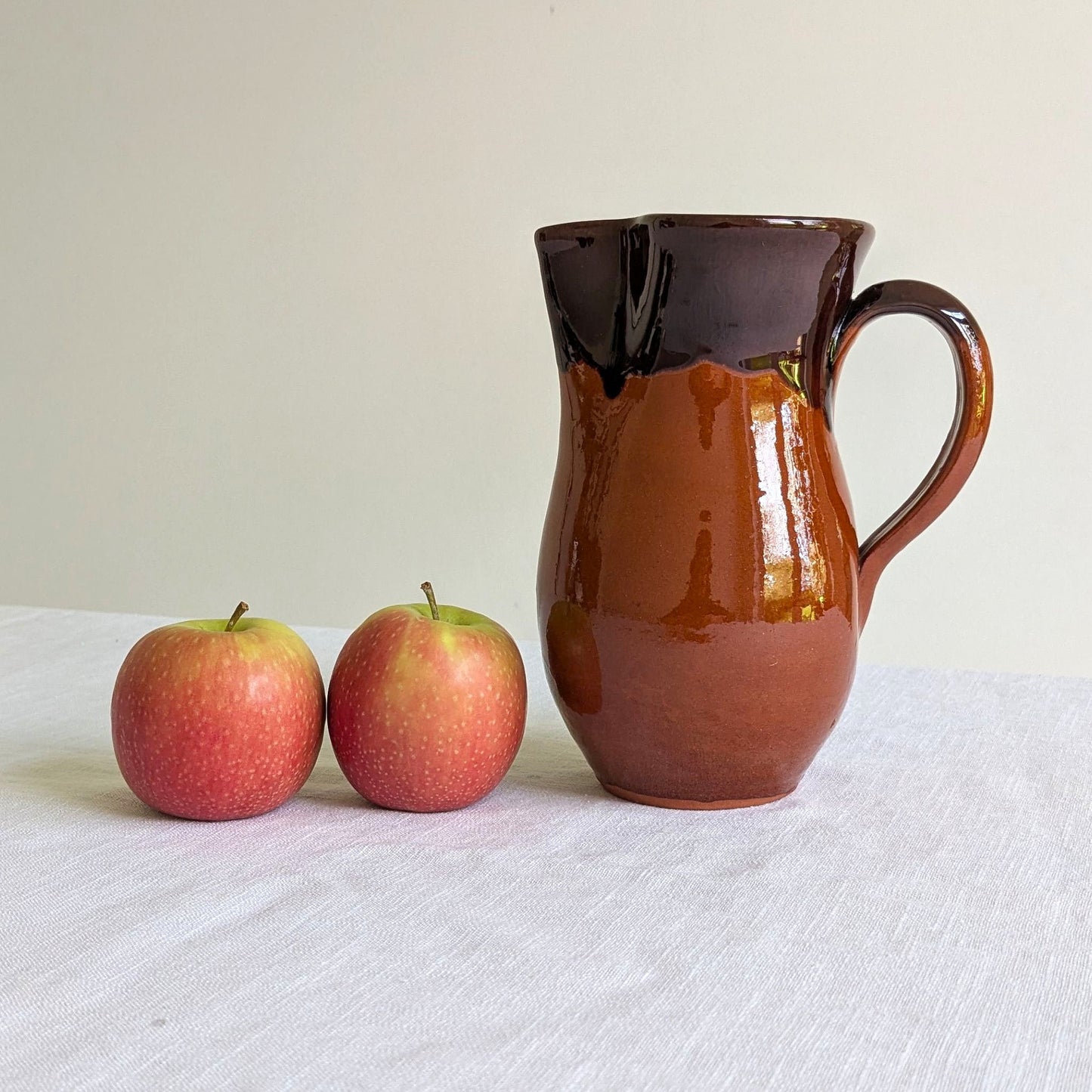 Terracotta Drizzle Glaze Jug