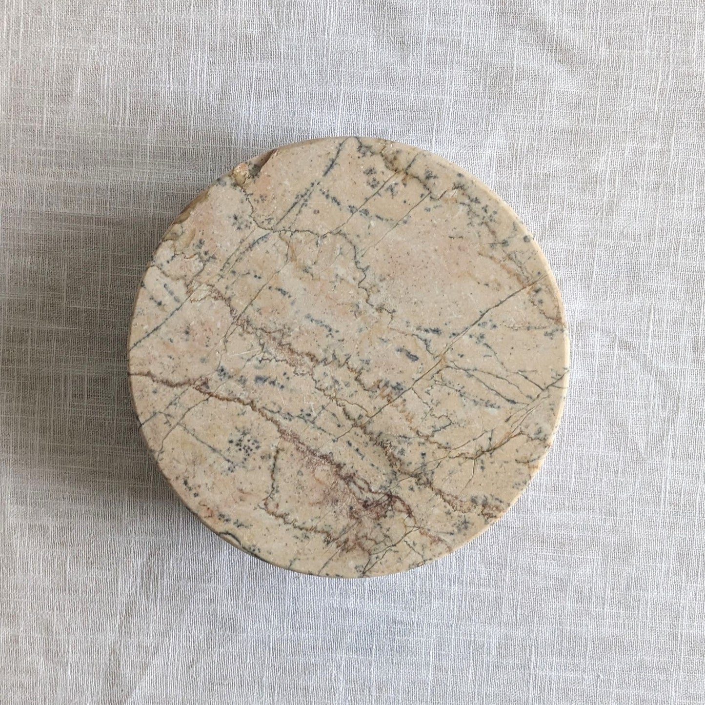 Mid Century Ribbed Marble Ashtray