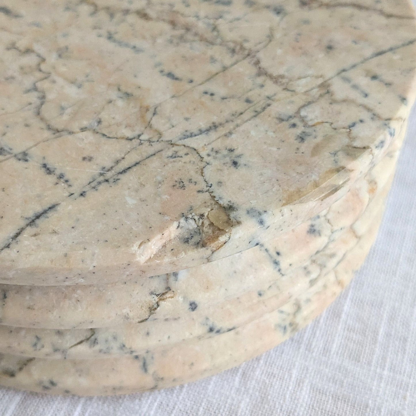 Mid Century Ribbed Marble Ashtray