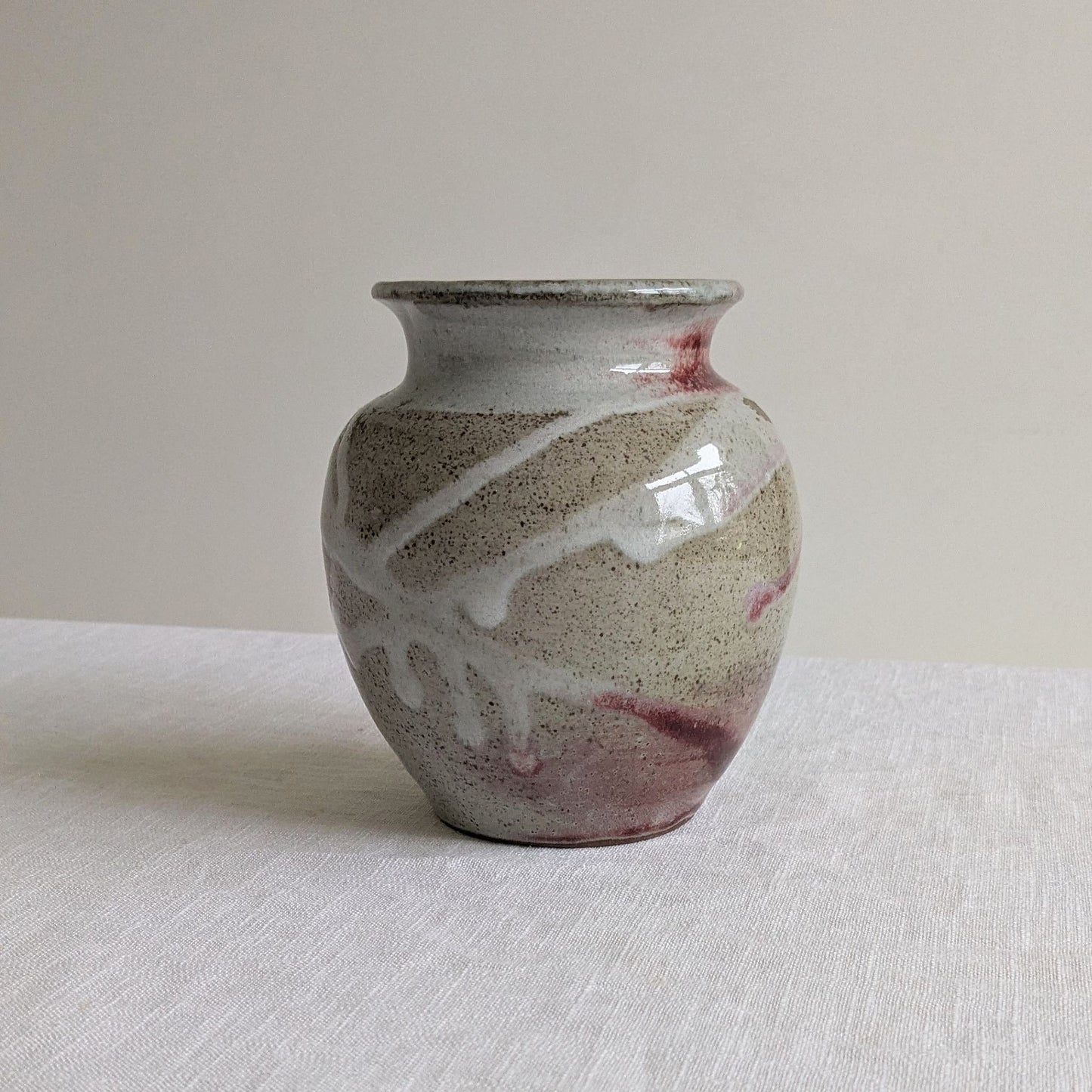 Raspberry Glaze Studio Vase