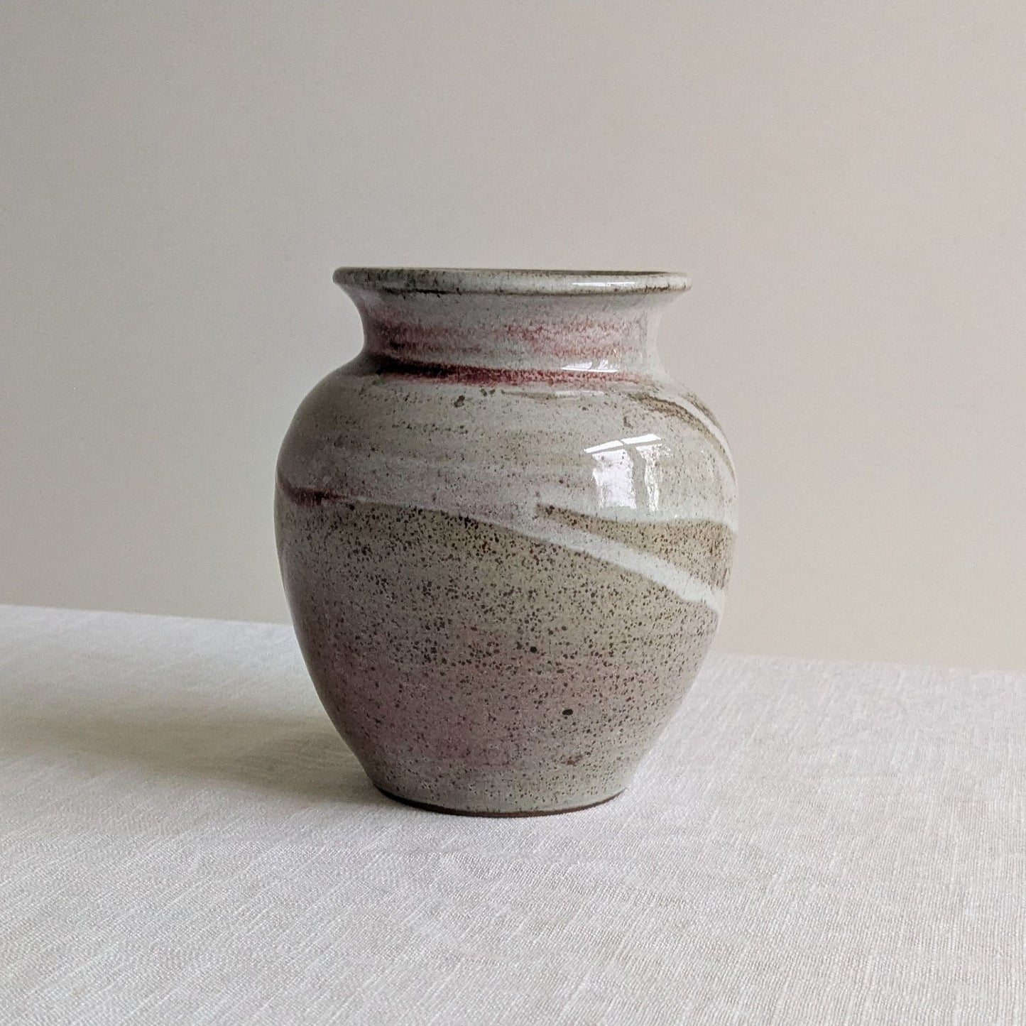 Raspberry Glaze Studio Vase