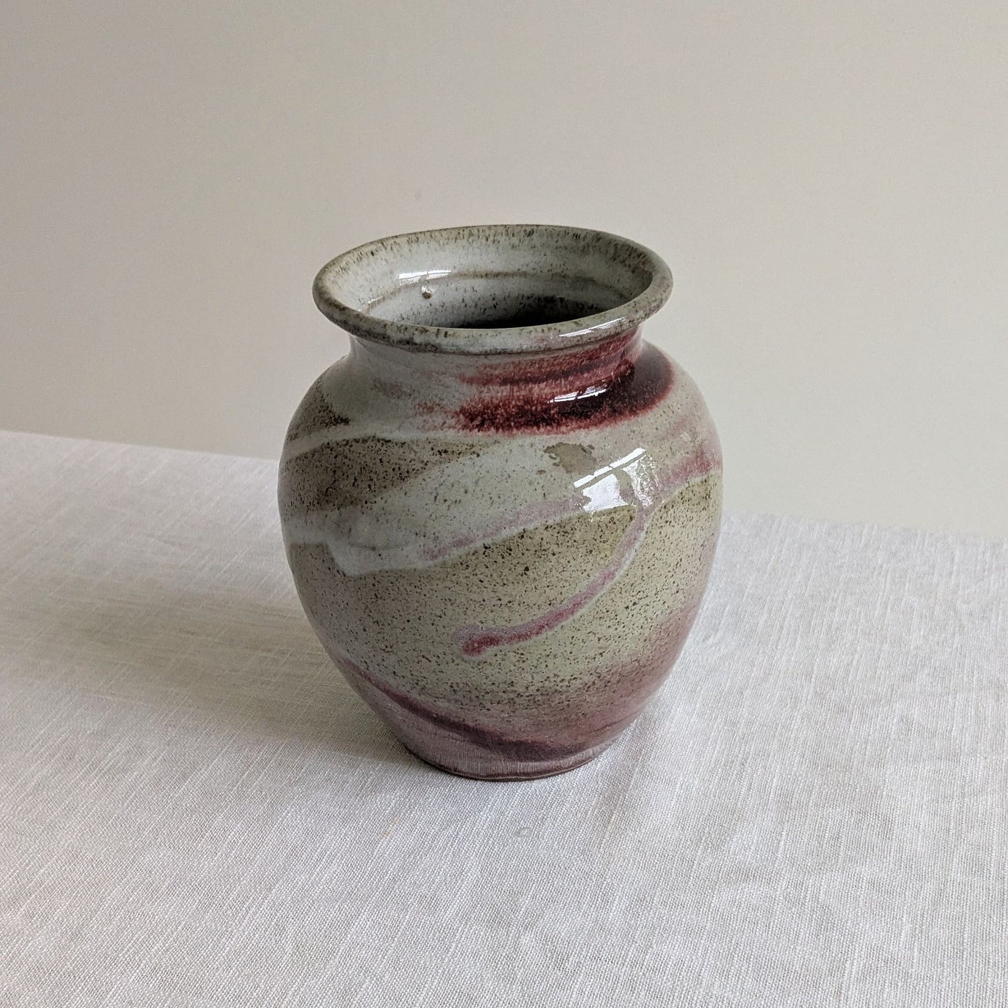 Raspberry Glaze Studio Vase