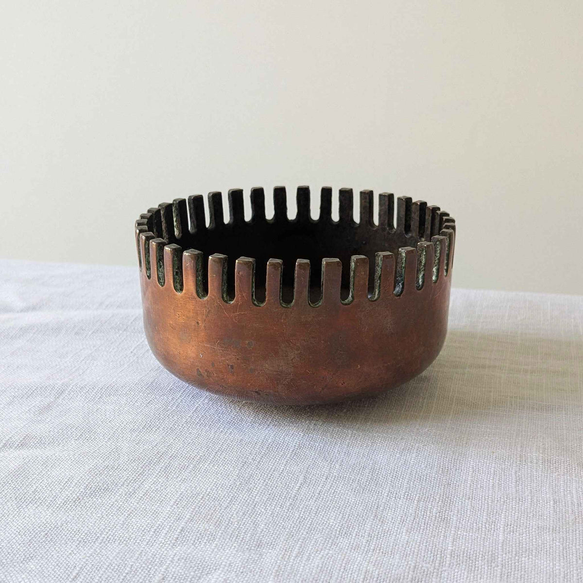 Ridged Copper Bowl