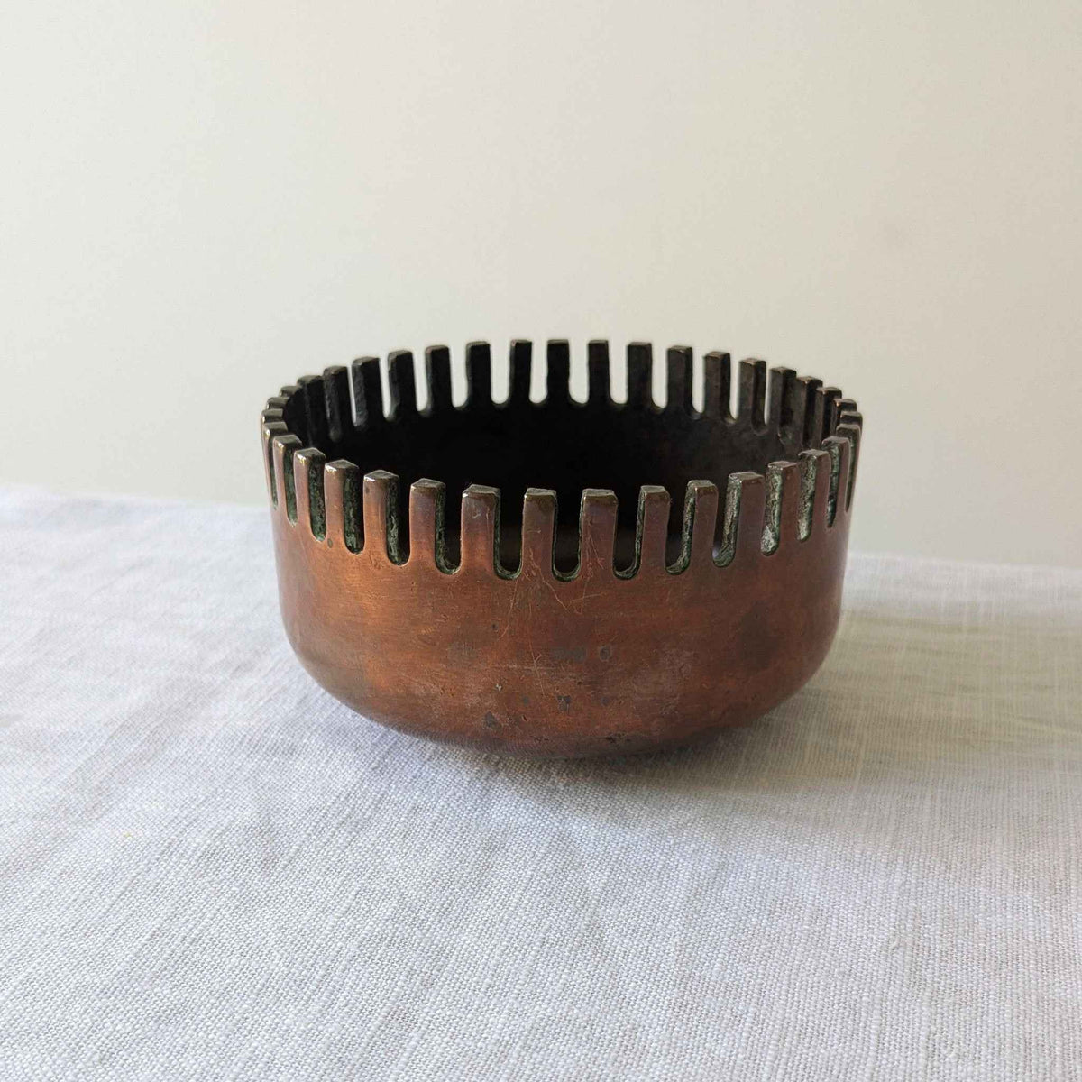 Ridged Copper Bowl