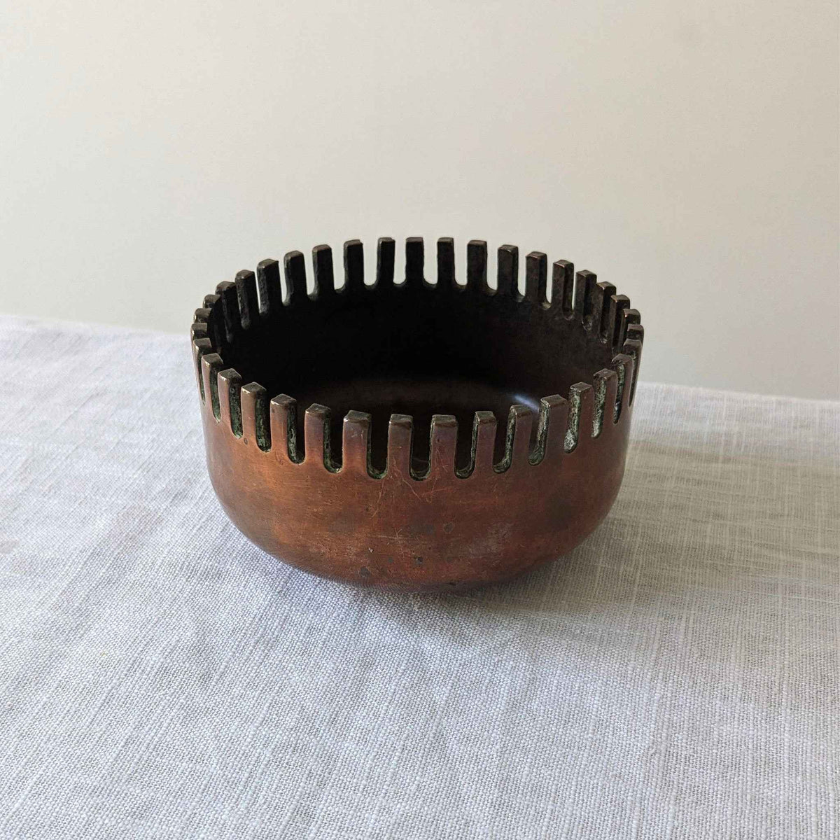 Ridged Copper Bowl