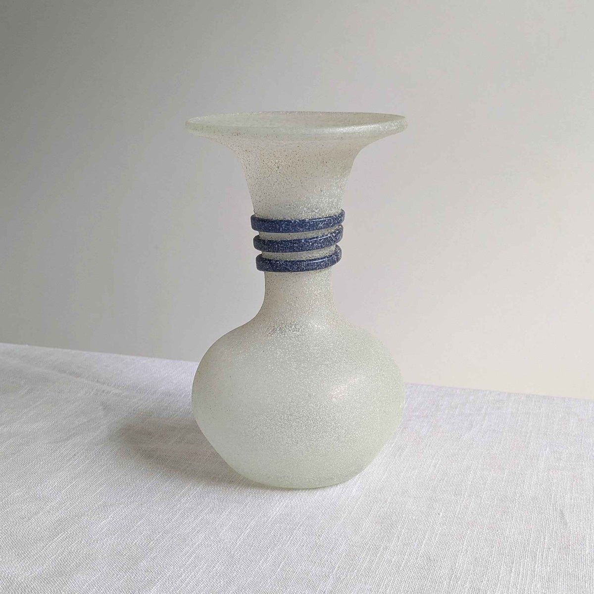 Italian Scavo Glass Vase