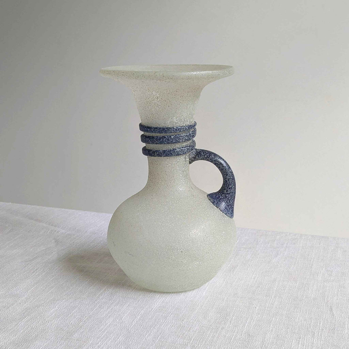 Italian Scavo Glass Vase