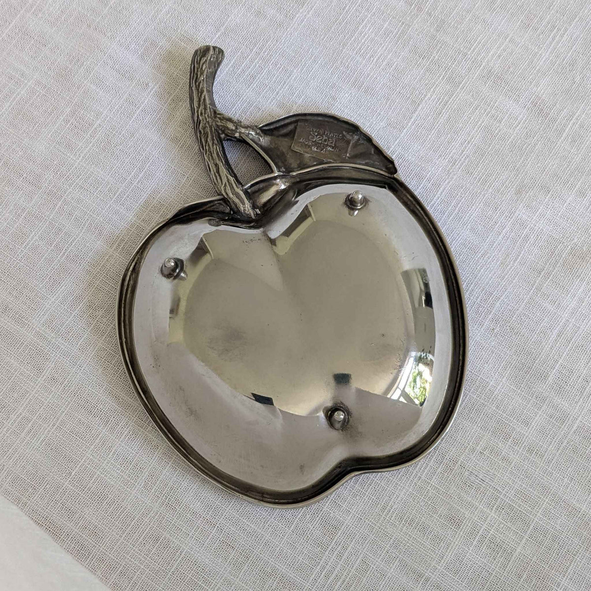 Silver Plated Apple Dish