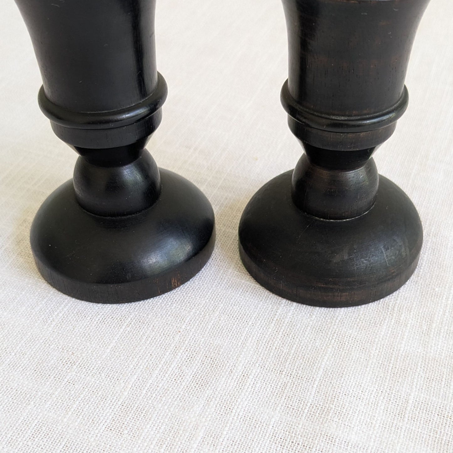 English Ebony Candlesticks