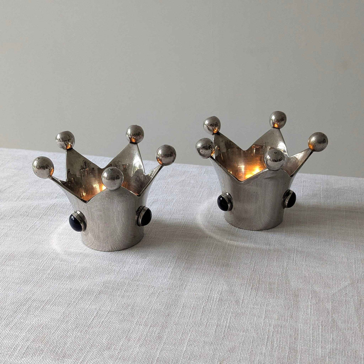 Cabochon Crown Tealight Holders
