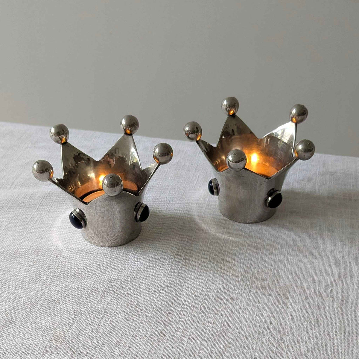 Cabochon Crown Tealight Holders