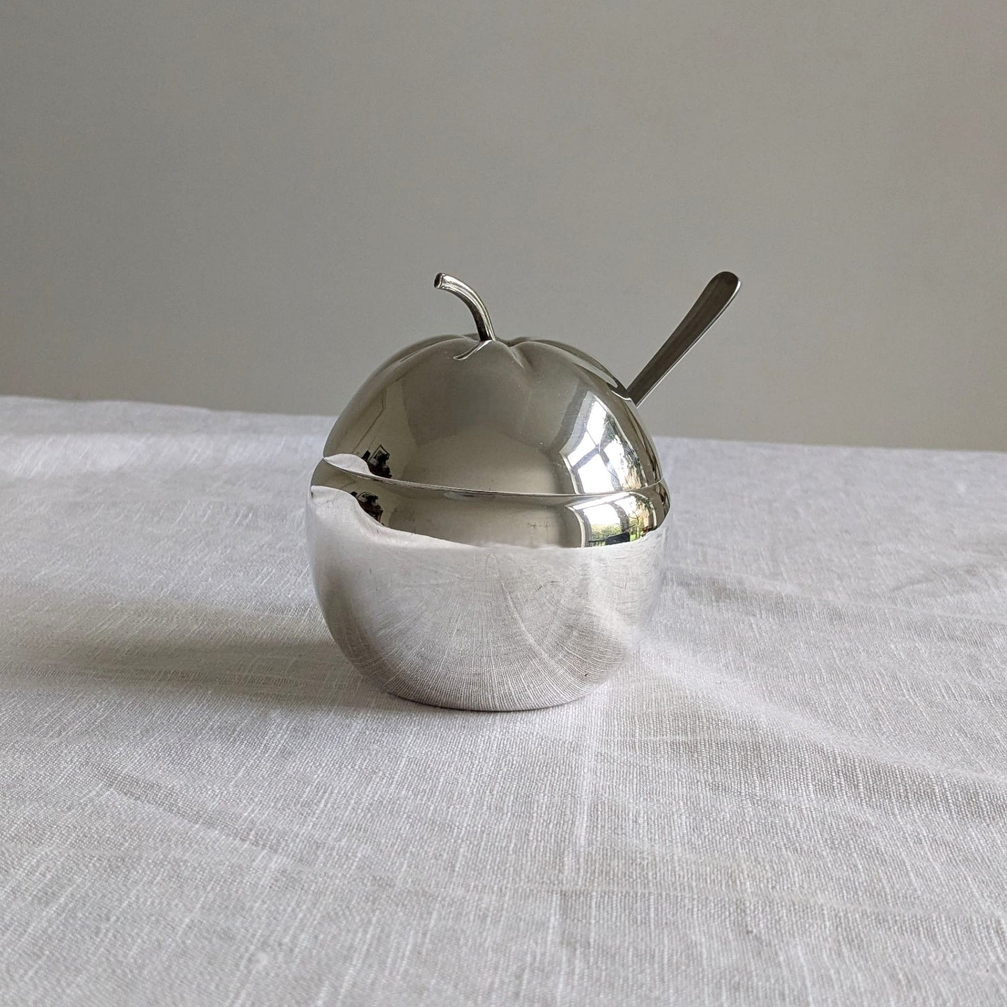 Silver Plated Apple Sugar Jar