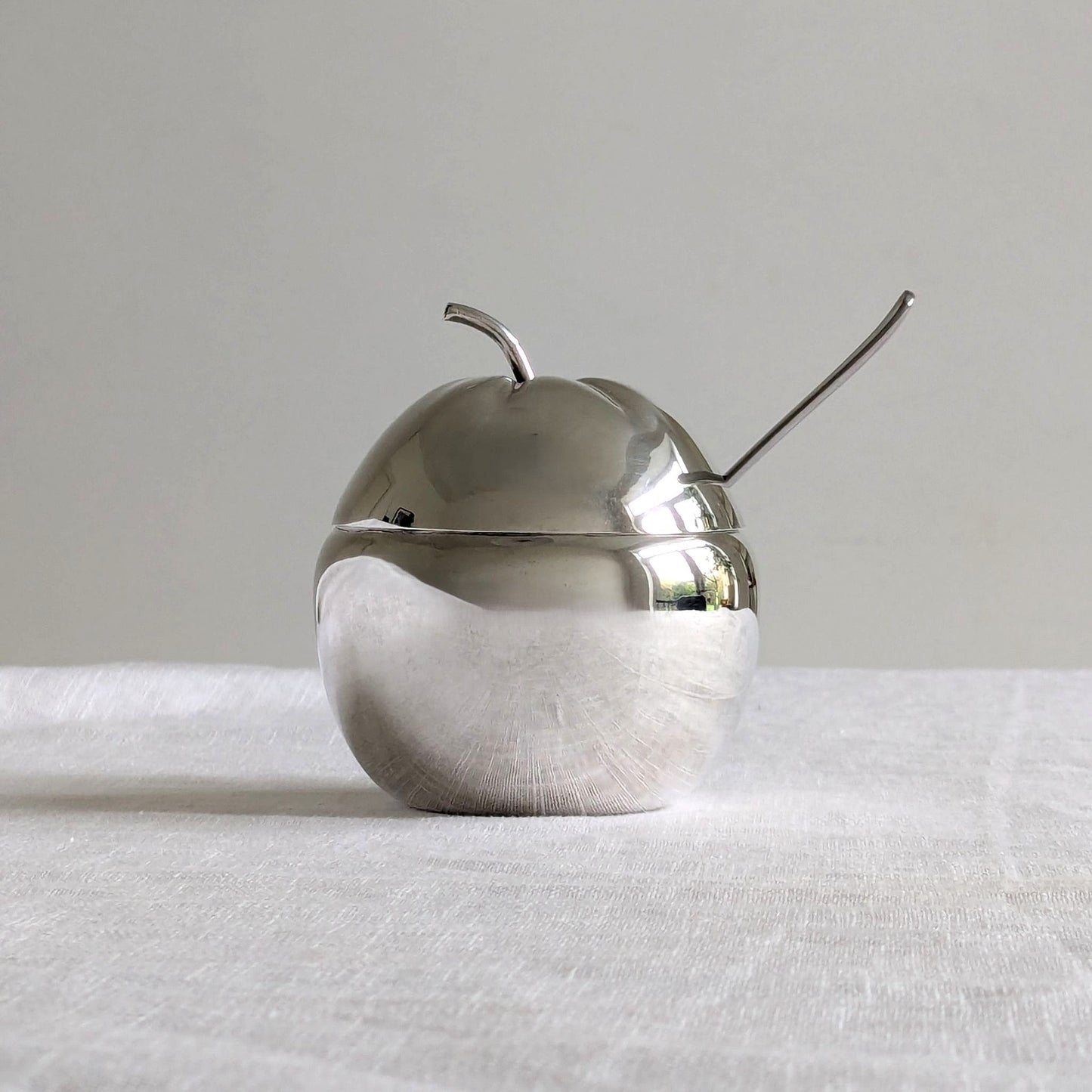 Silver Plated Apple Sugar Jar