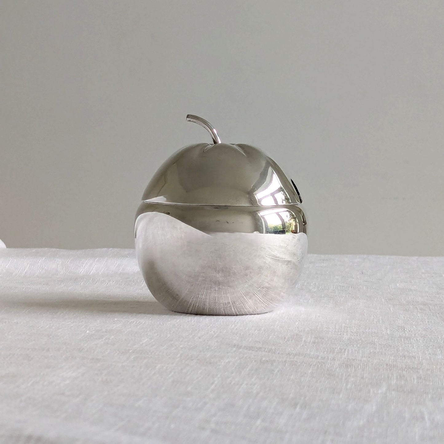 Silver Plated Apple Sugar Jar