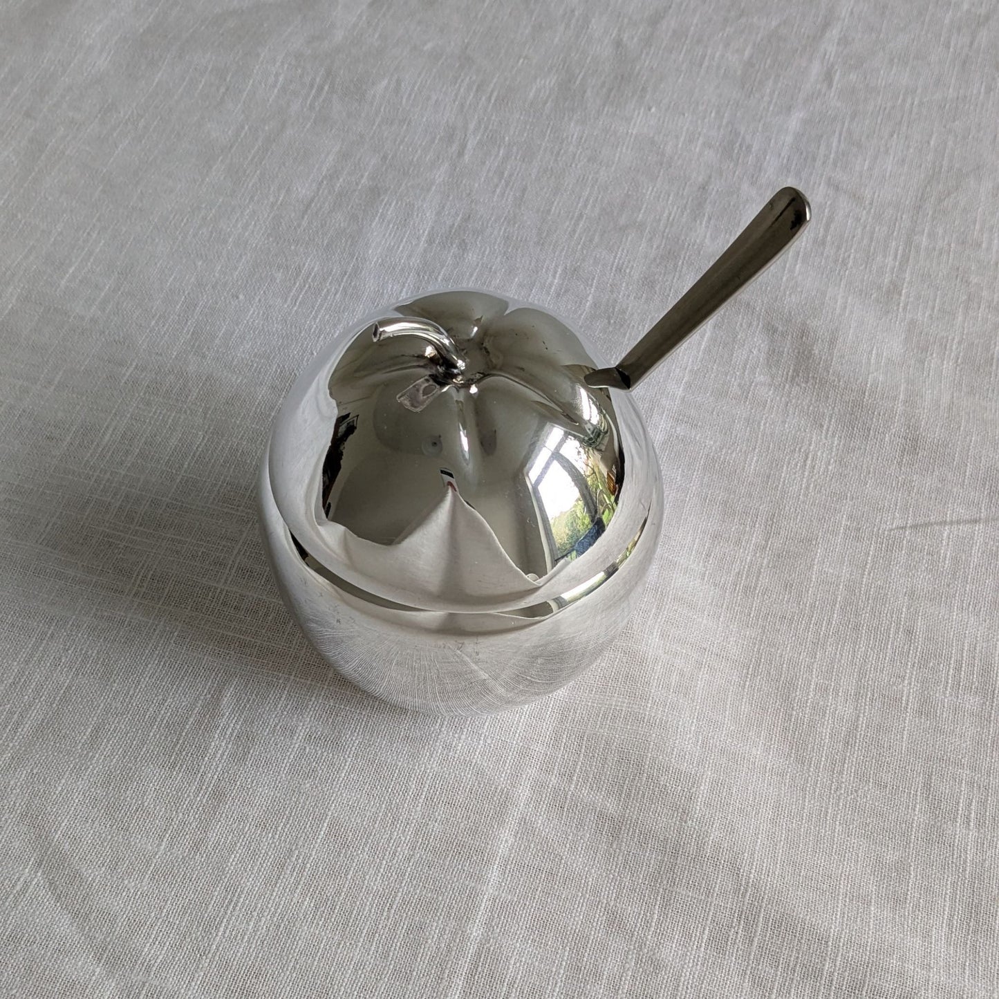 Silver Plated Apple Sugar Jar