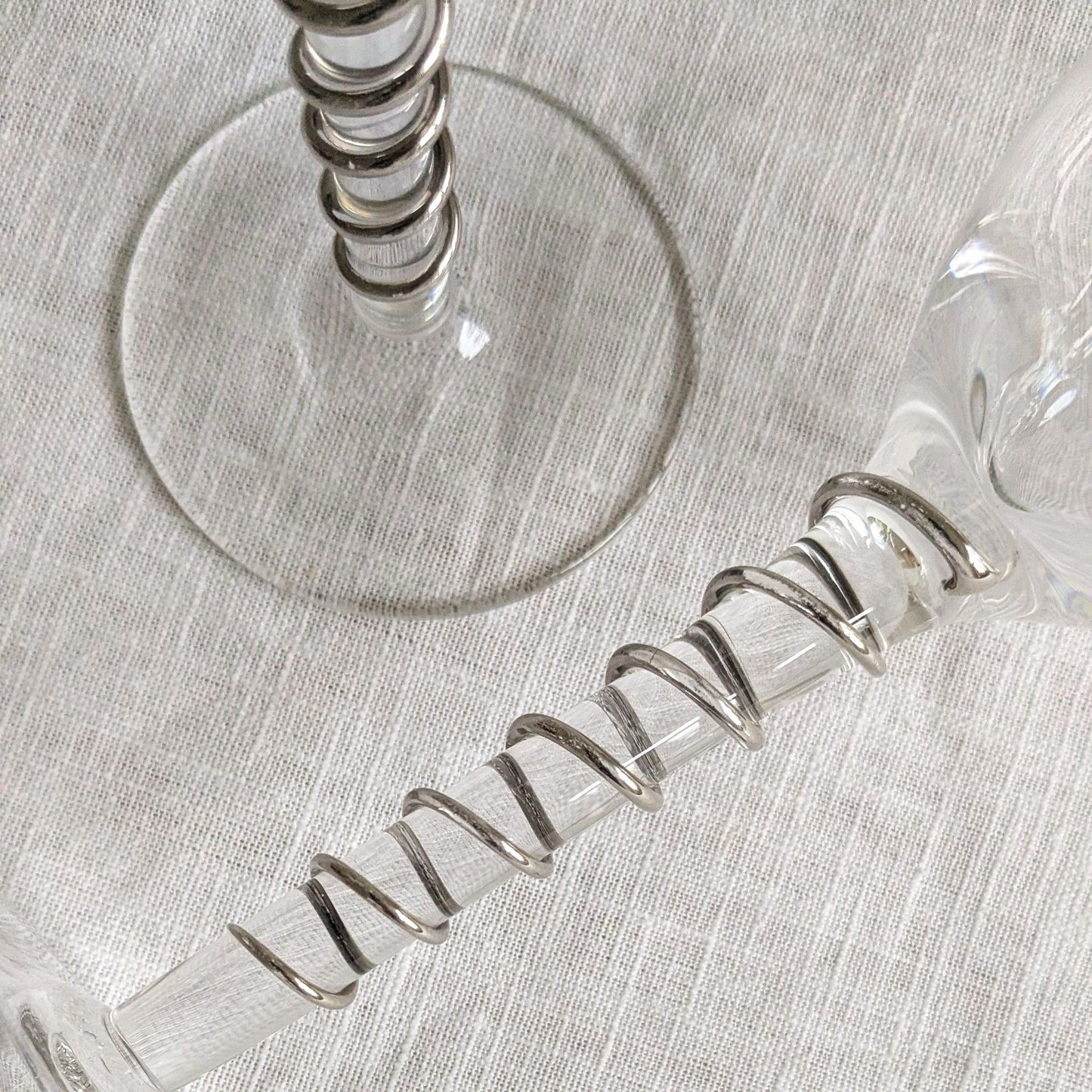 Silver Spiral Stem Glasses