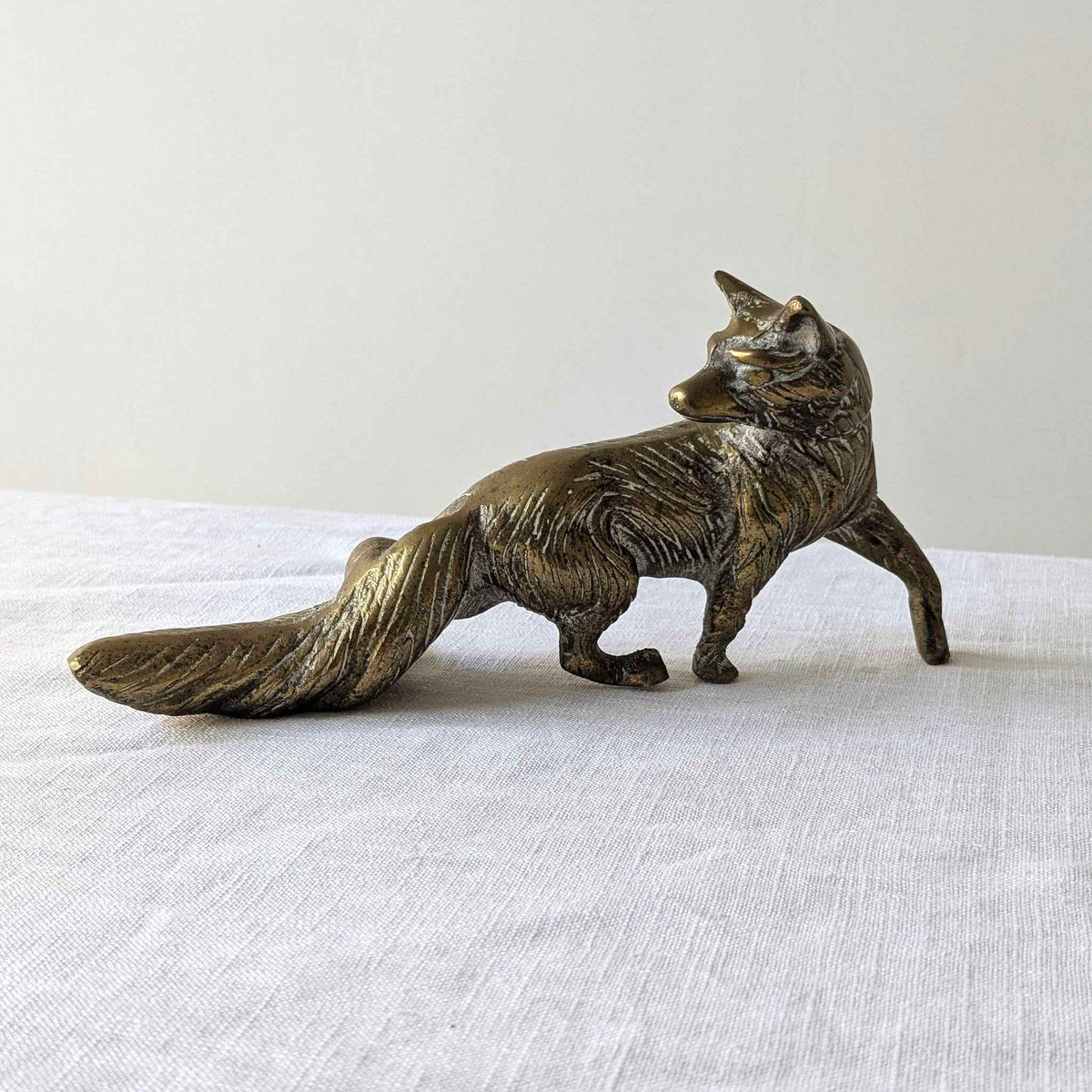 Mid Century Brass Fox
