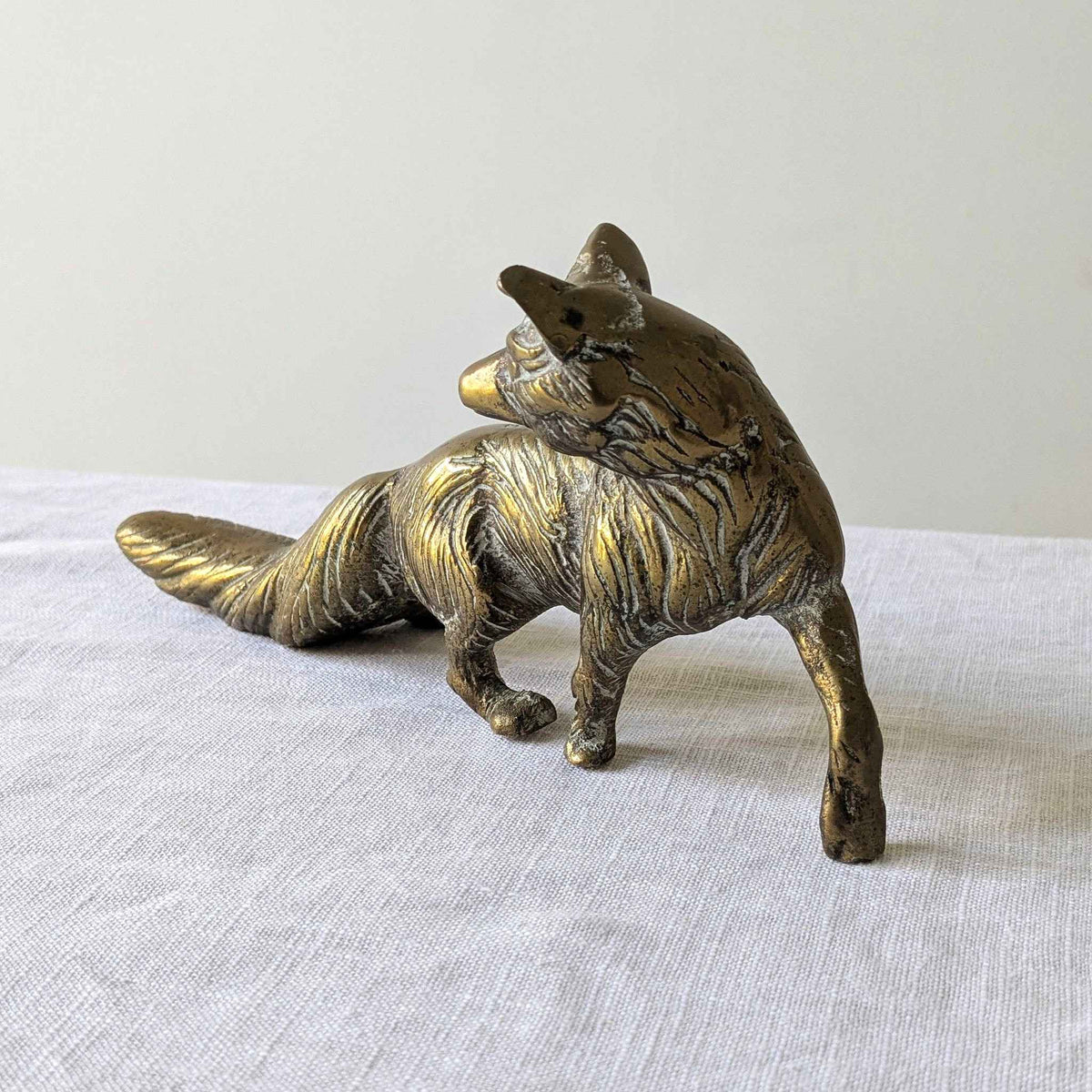 Mid Century Brass Fox