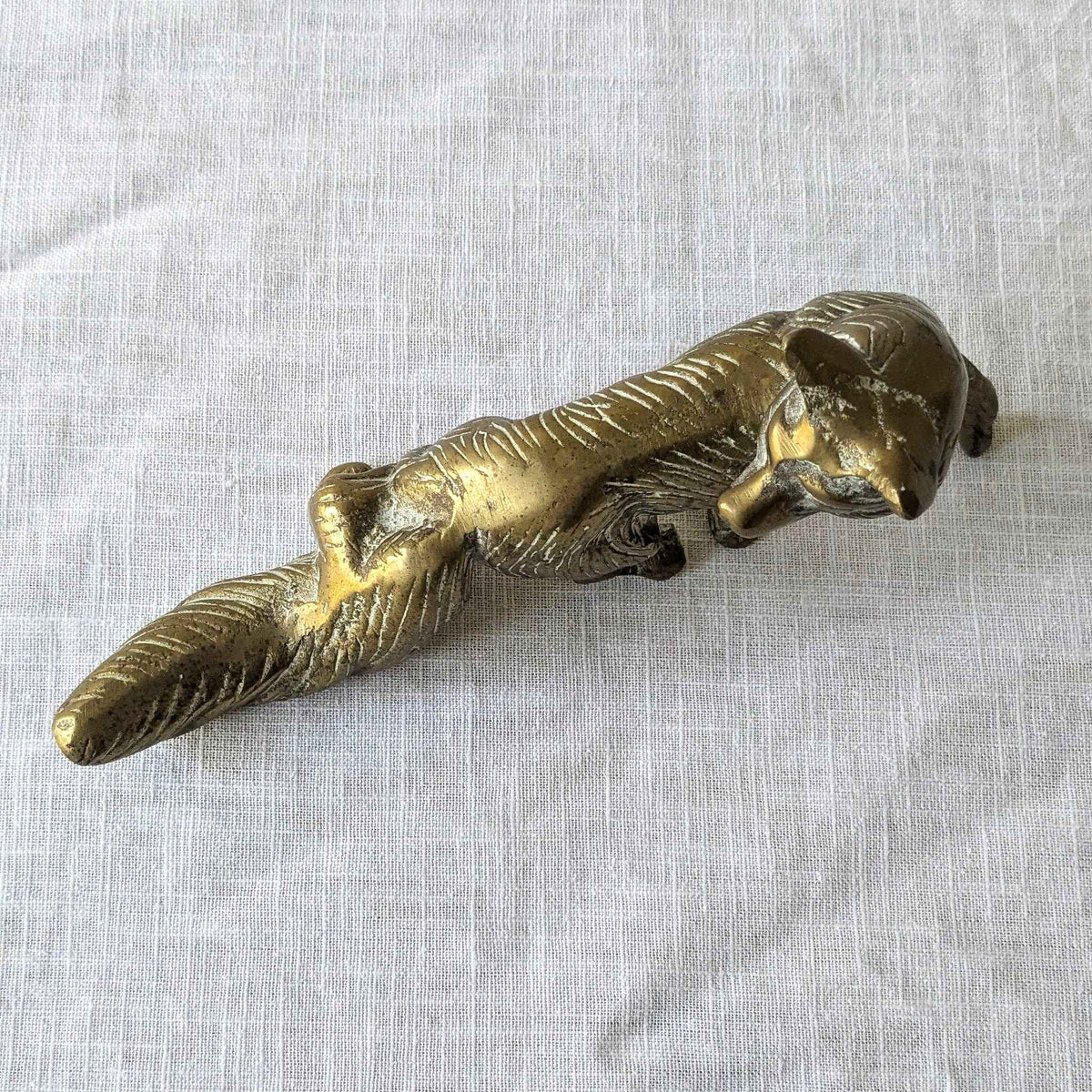 Mid Century Brass Fox