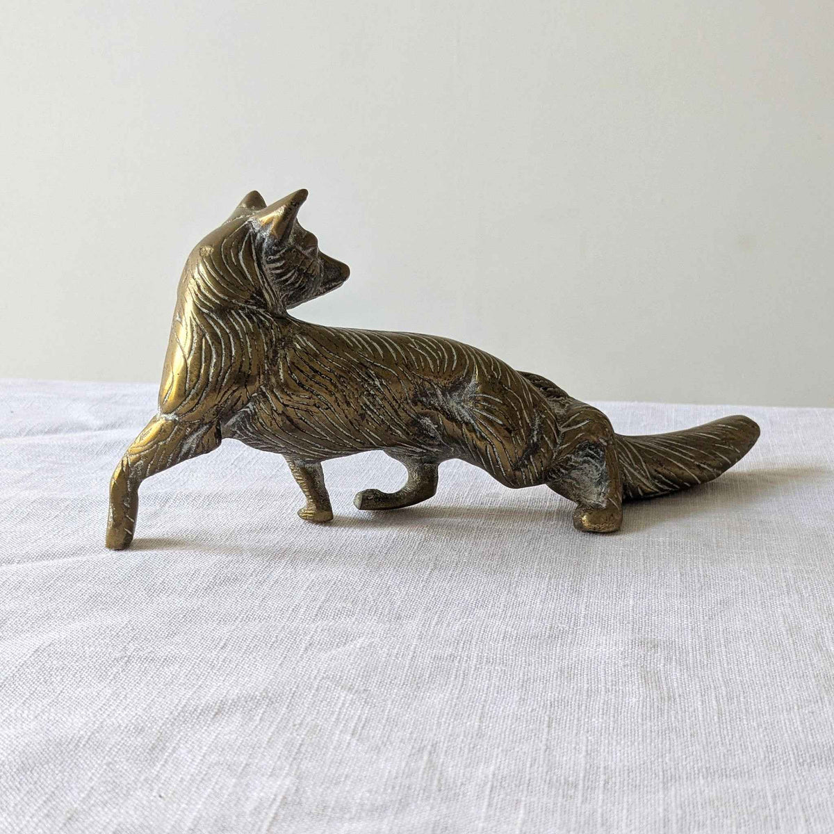 Mid Century Brass Fox