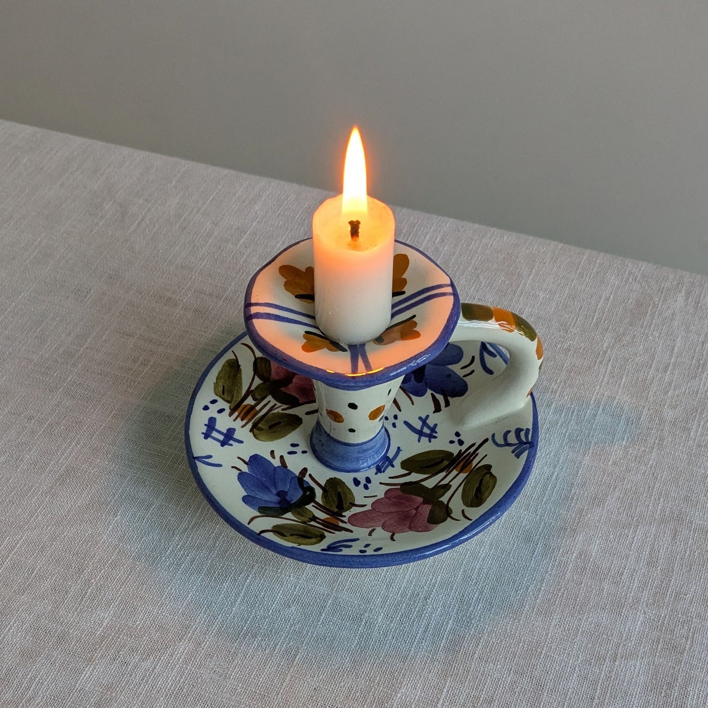 Floral Spanish Chamberstick