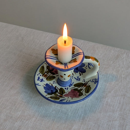 Floral Spanish Chamberstick