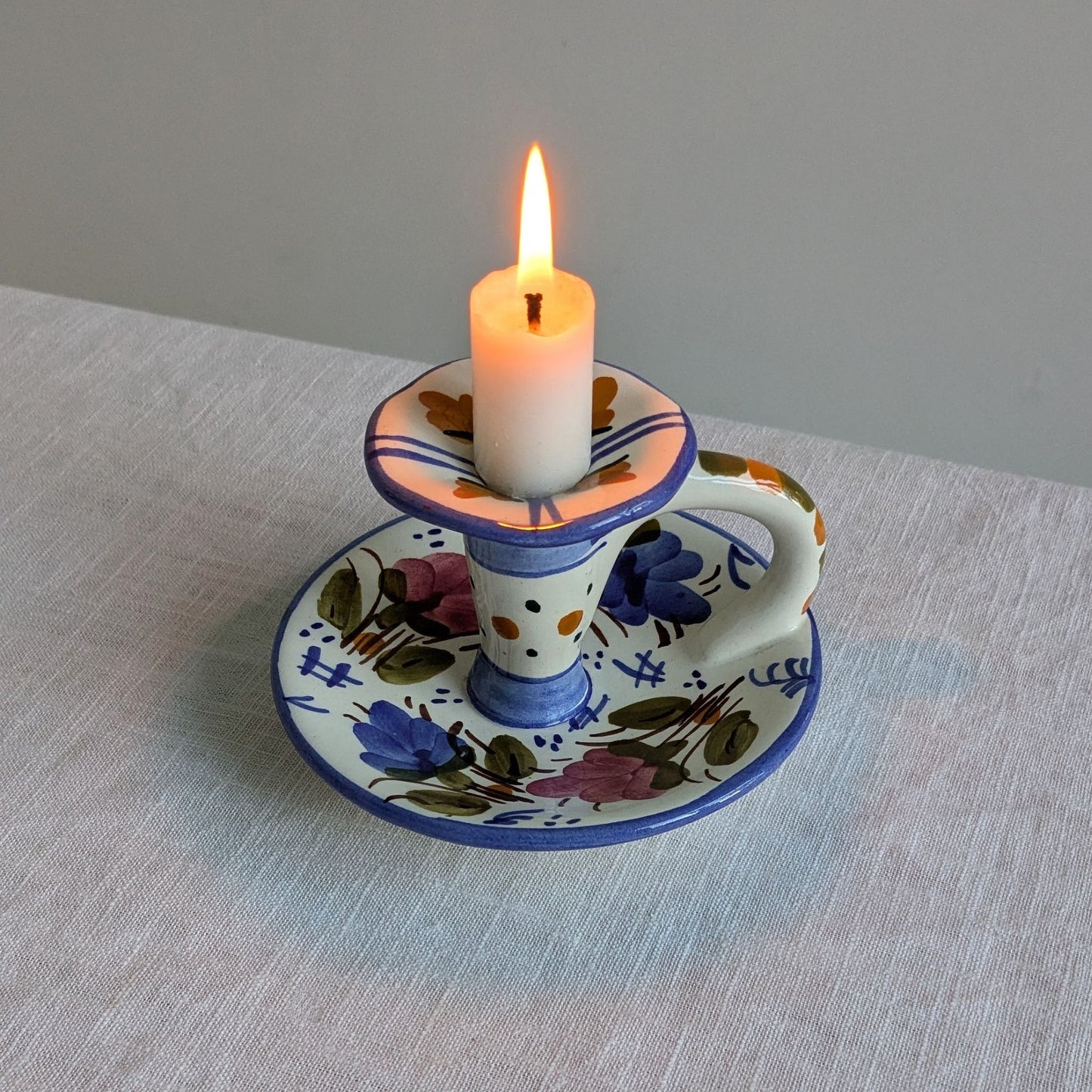 Floral Spanish Chamberstick