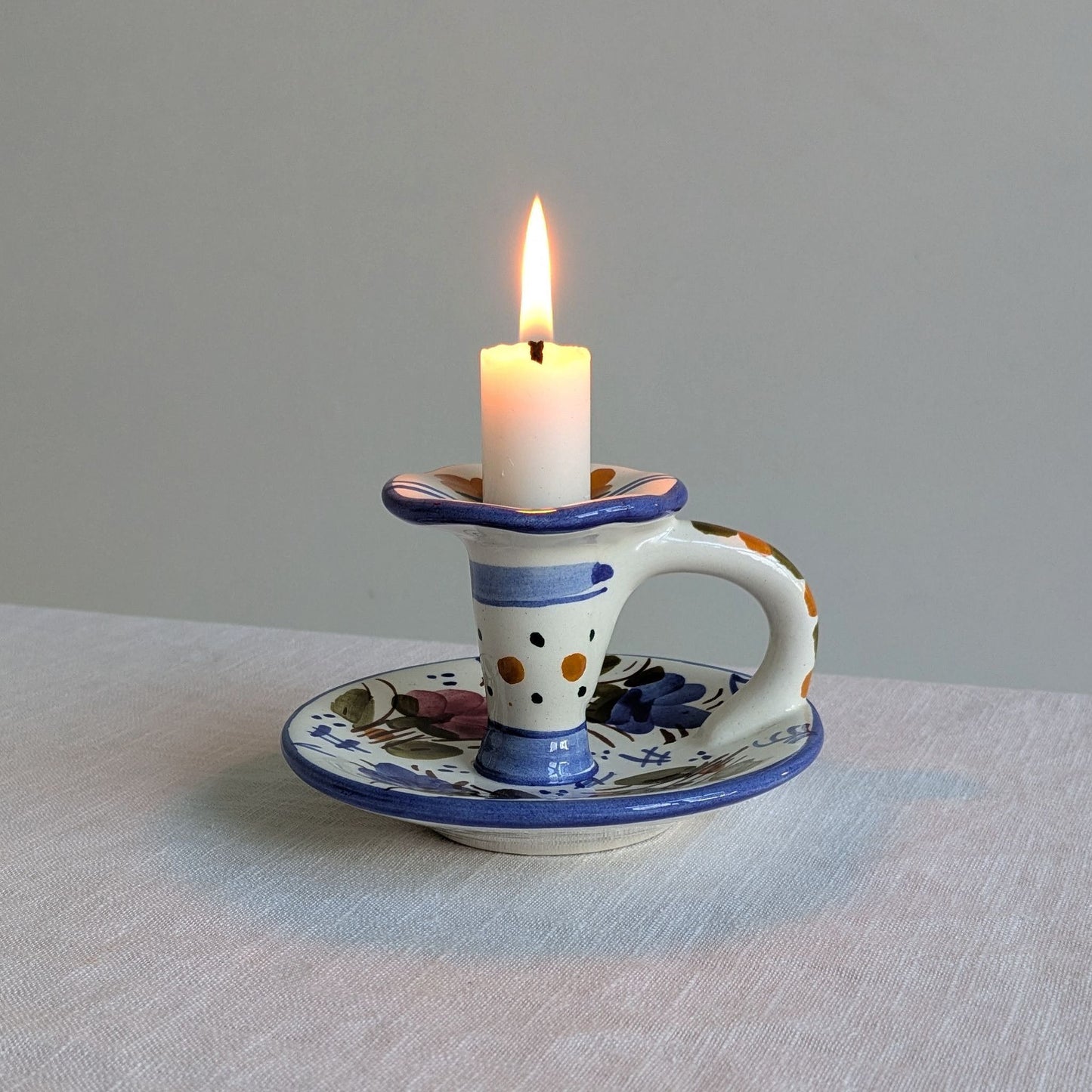 Floral Spanish Chamberstick
