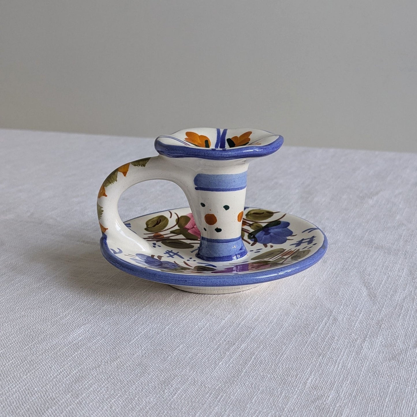 Floral Spanish Chamberstick