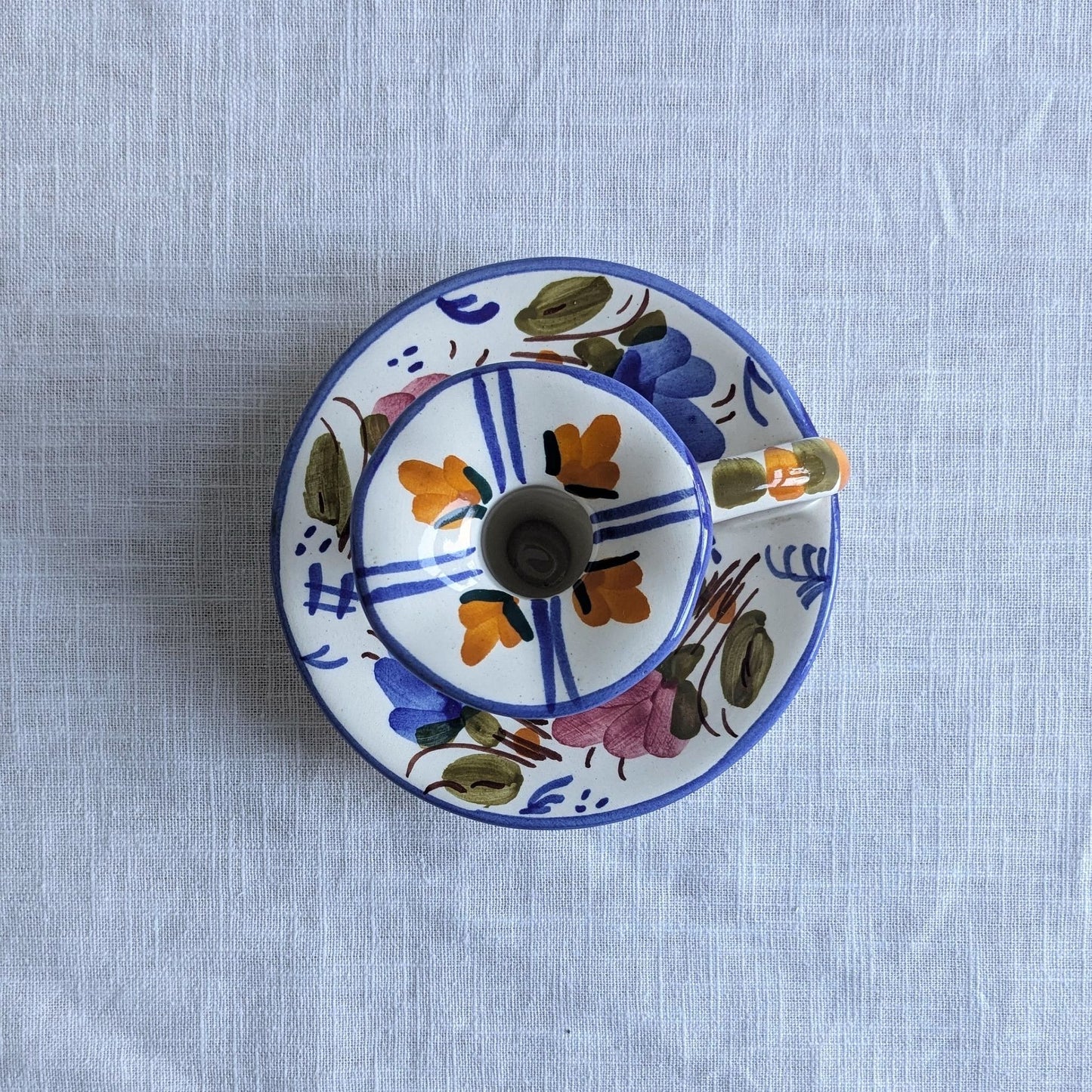 Floral Spanish Chamberstick