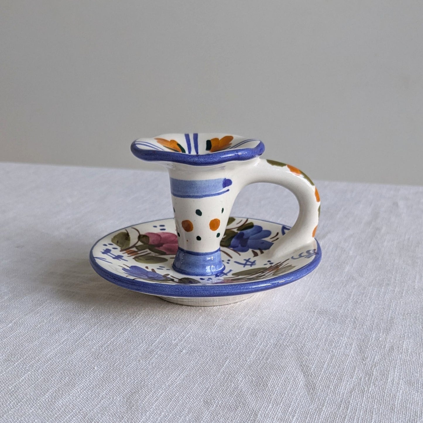 Floral Spanish Chamberstick