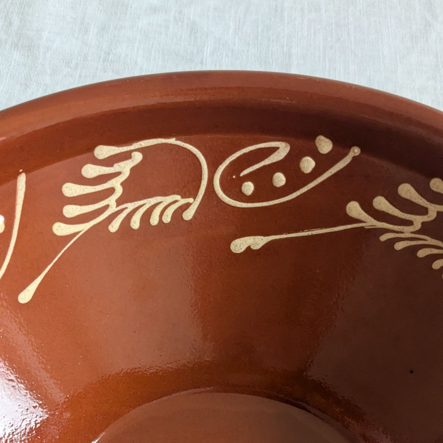 Spanish Slipware Serving Bowl