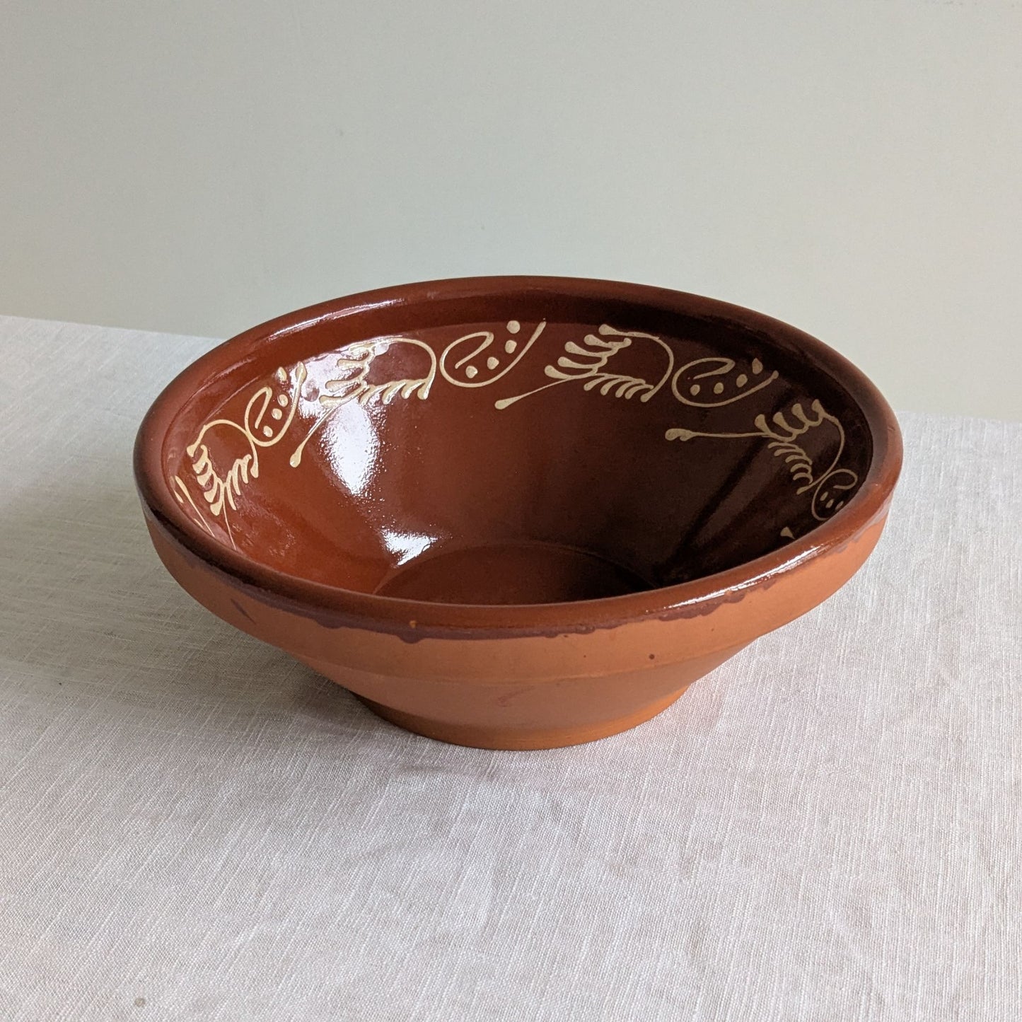 Spanish Slipware Serving Bowl