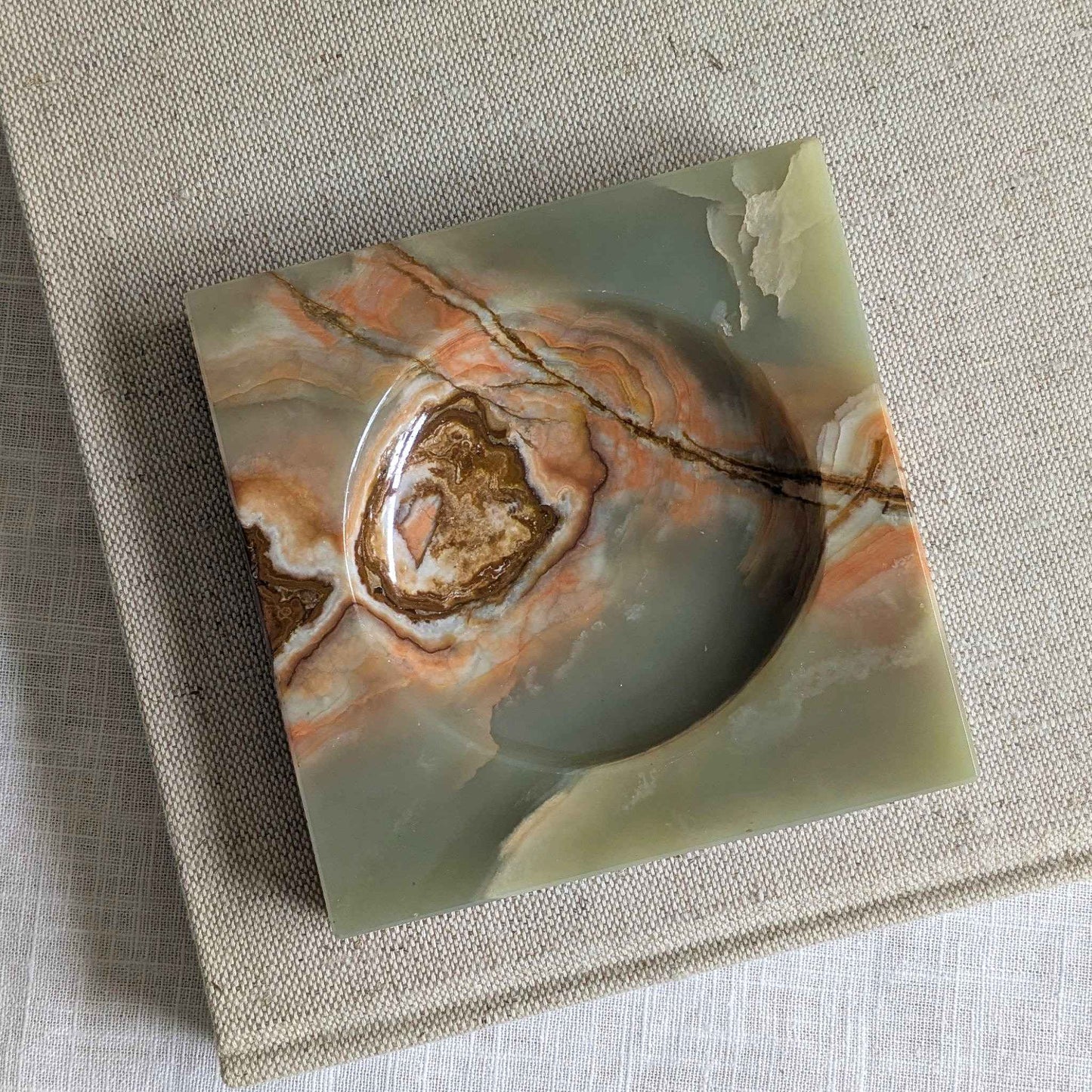 Onyx Orange Veined Dish