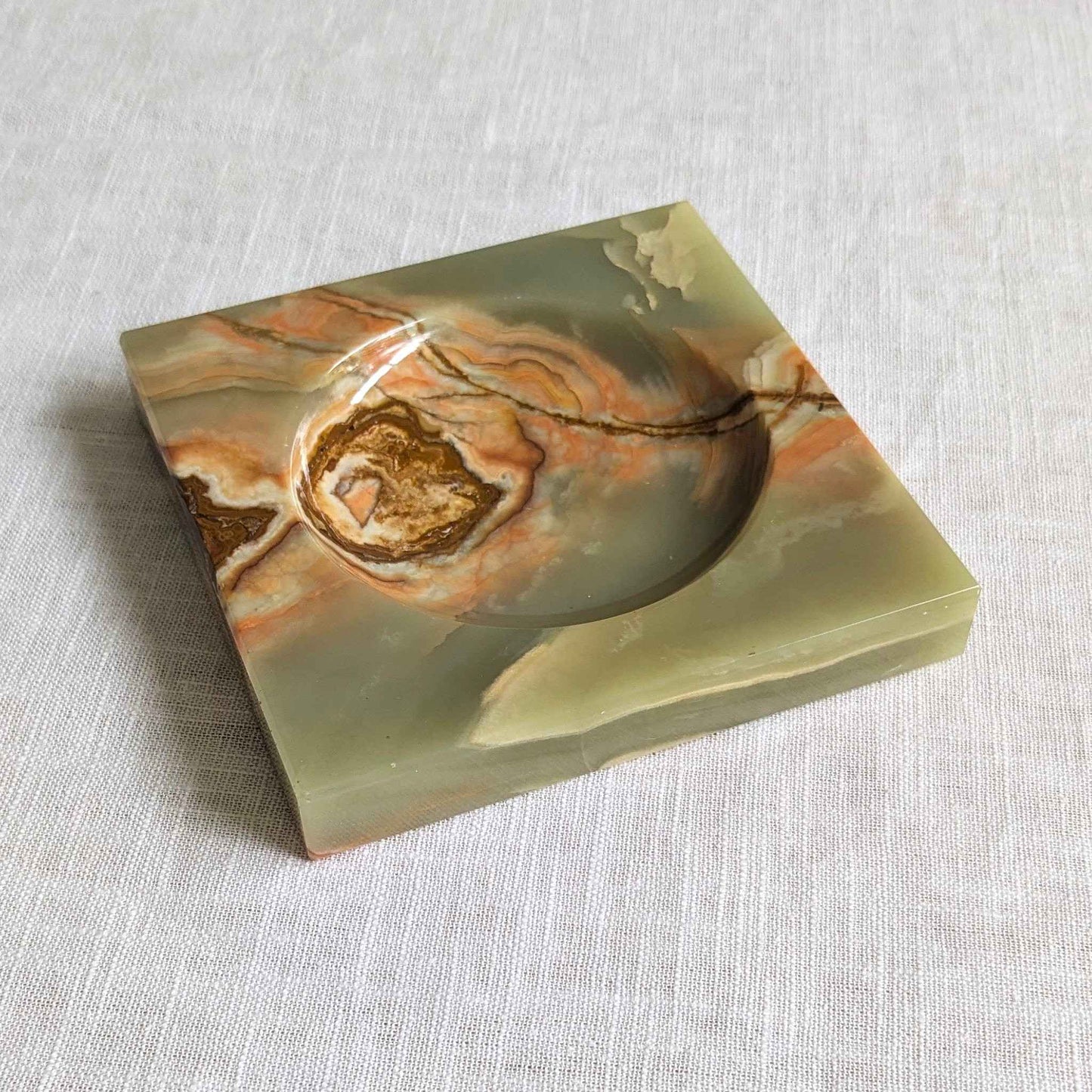 Onyx Orange Veined Dish