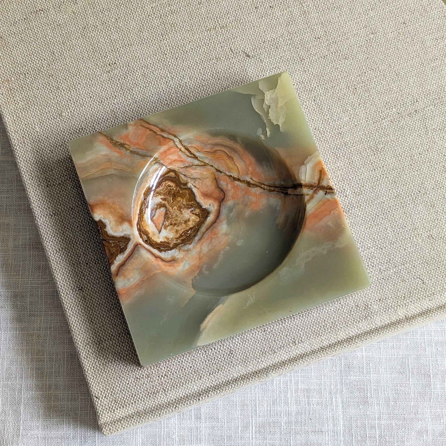 Onyx Orange Veined Dish