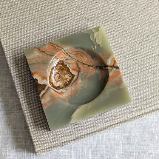 Onyx Orange Veined Dish