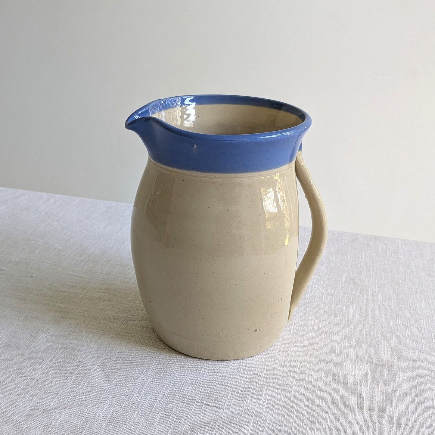 Stoneware Blue Top Pitcher