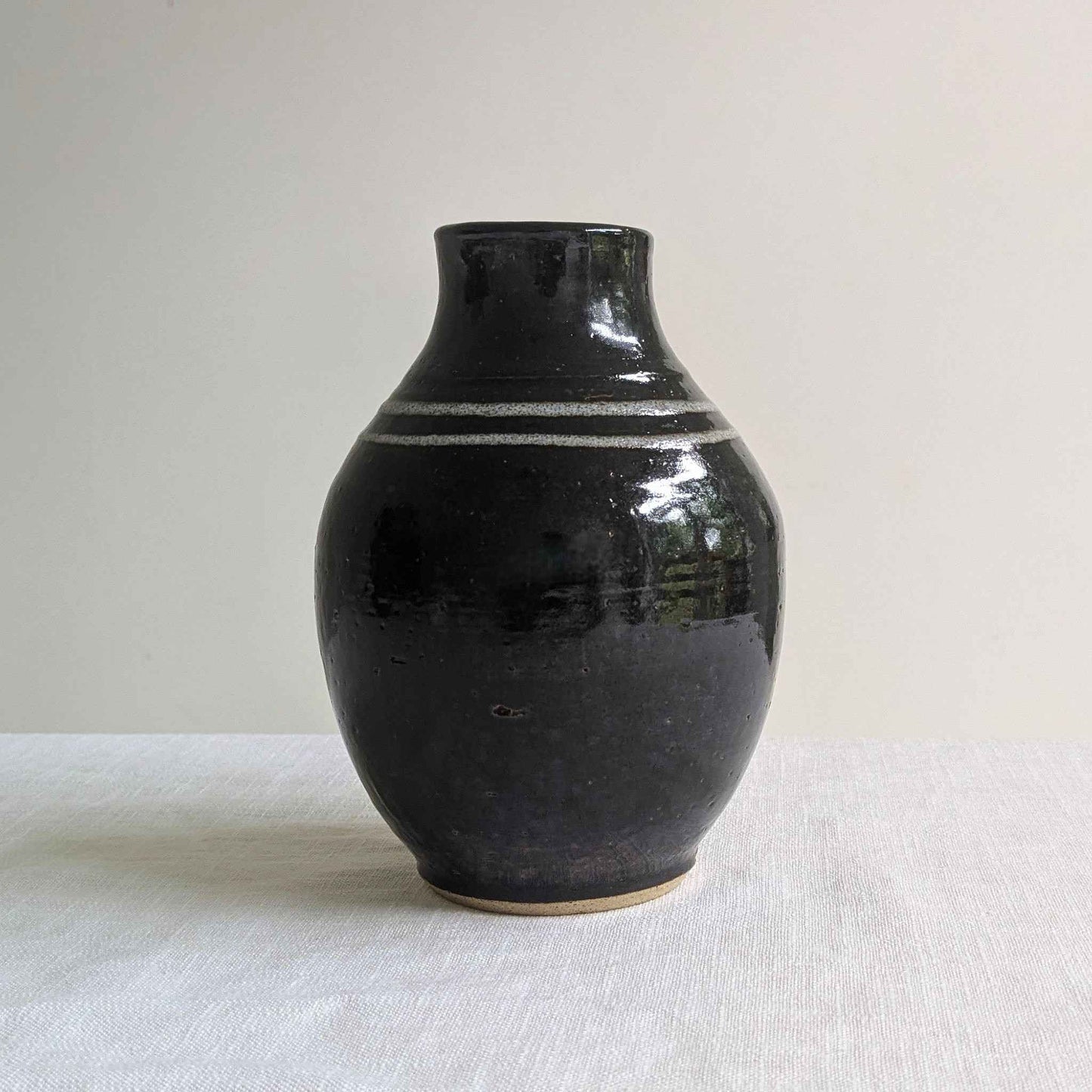 Studio Black Ringed Vase