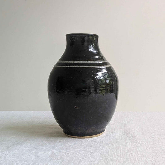 Studio Black Ringed Vase