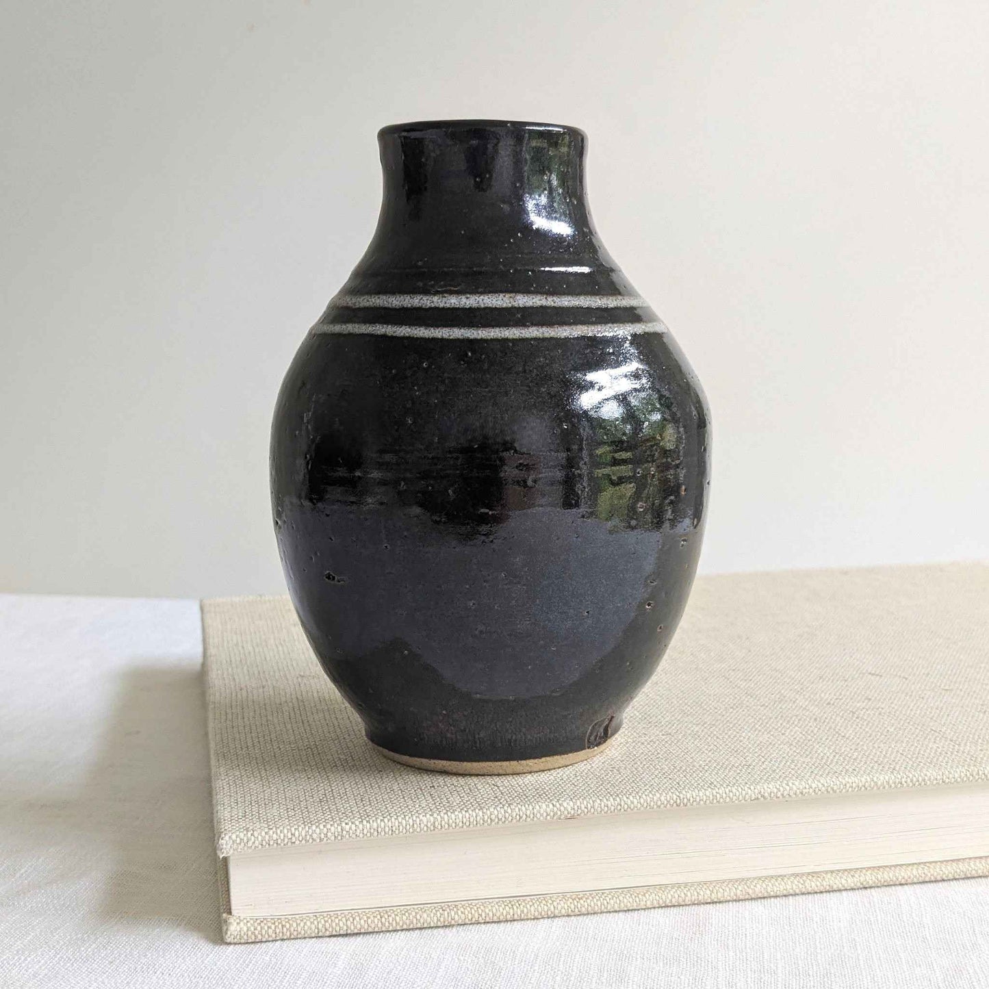Studio Black Ringed Vase