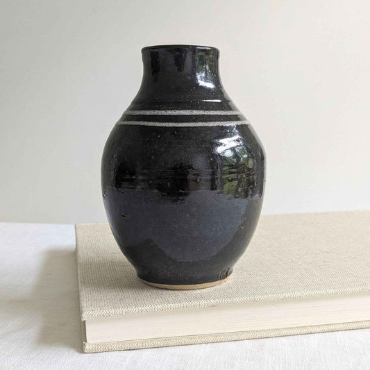 Studio Black Ringed Vase